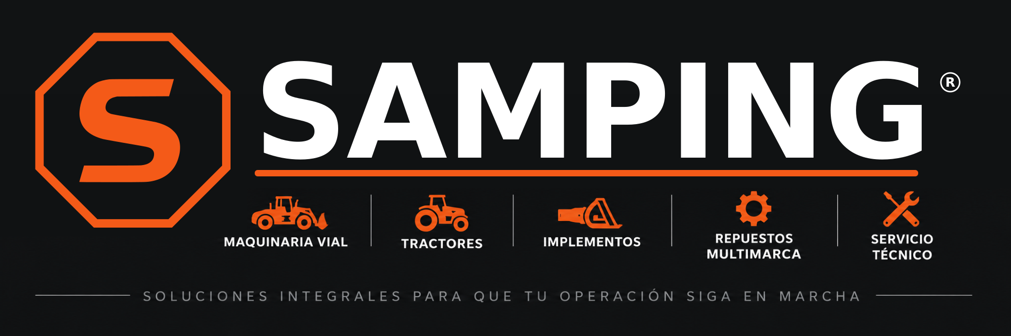 SAMPING: maquinaria vial, tractores, implementos, repuestos multimarca y servicio técnico